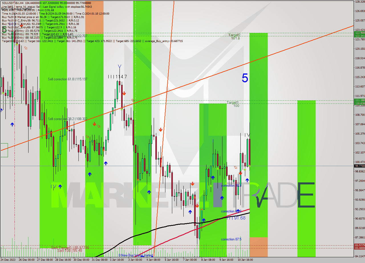 SOLUSDT-Bin MultiTimeframe analysis at date 2024.01.11 17:51