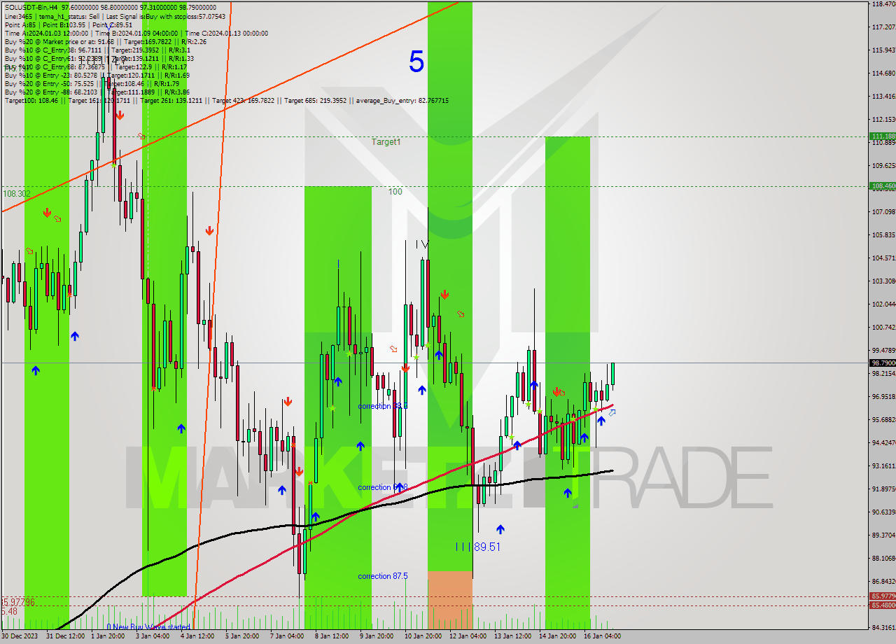 SOLUSDT-Bin MultiTimeframe analysis at date 2024.01.17 02:46