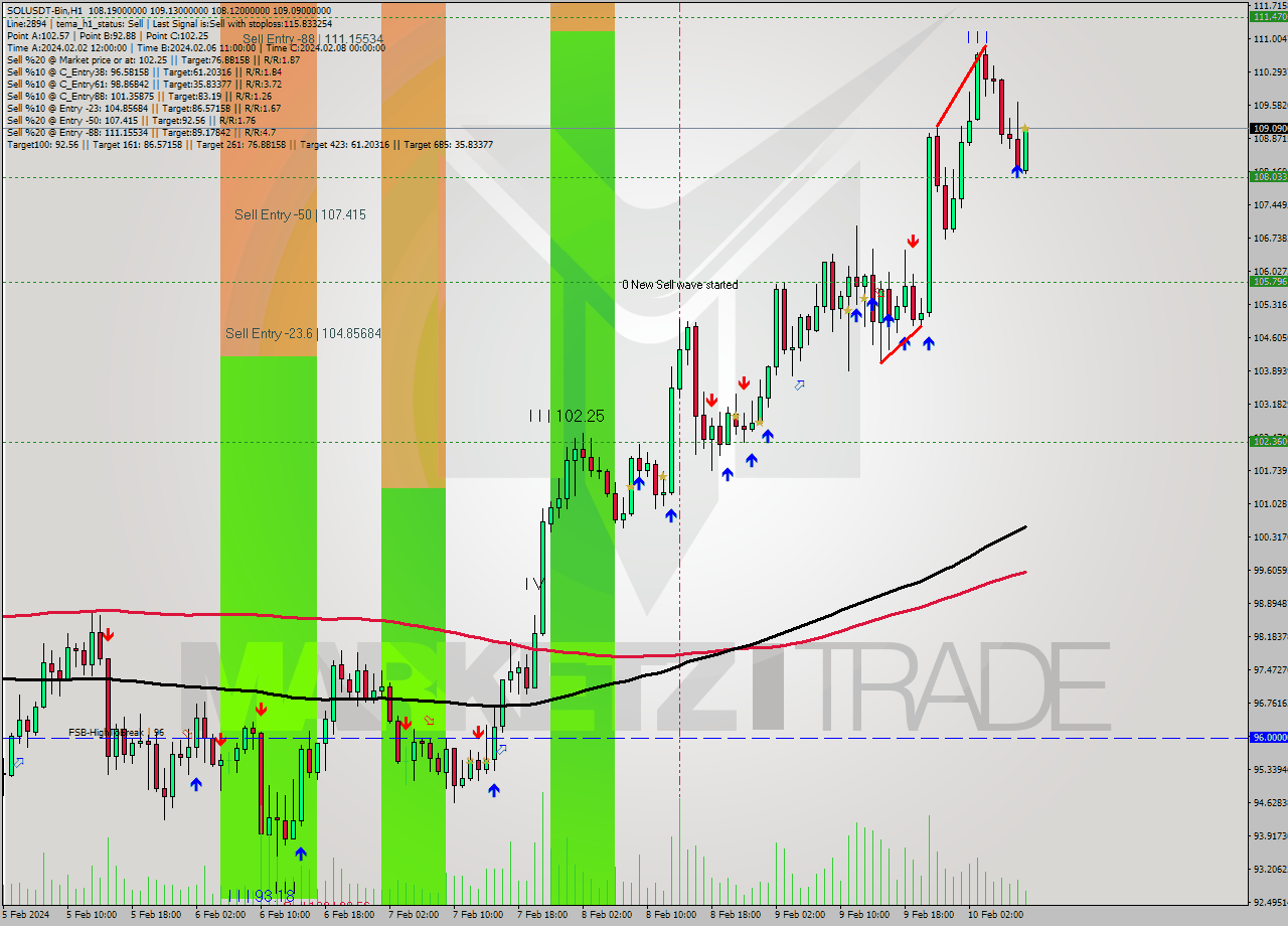 SOLUSDT-Bin MultiTimeframe analysis at date 2024.02.10 11:31