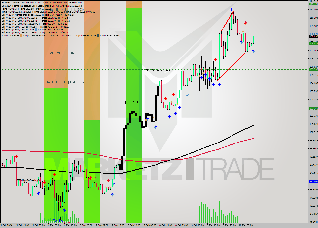 SOLUSDT-Bin MultiTimeframe analysis at date 2024.02.10 16:40