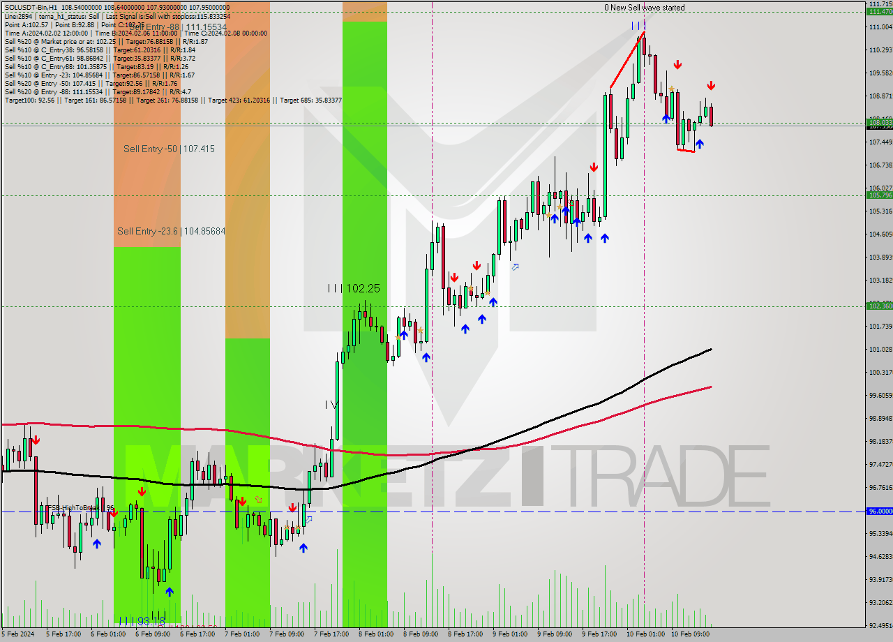 SOLUSDT-Bin MultiTimeframe analysis at date 2024.02.10 18:21