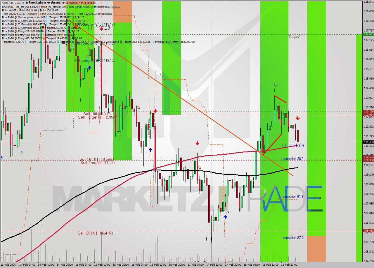 SOLUSDT-Bin MultiTimeframe analysis at date 2024.02.19 05:37