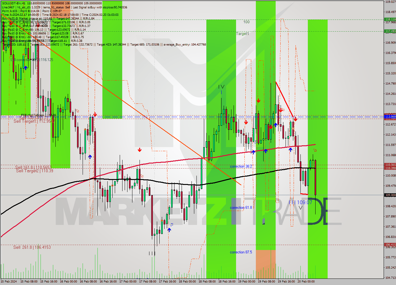 SOLUSDT-Bin MultiTimeframe analysis at date 2024.02.20 09:48