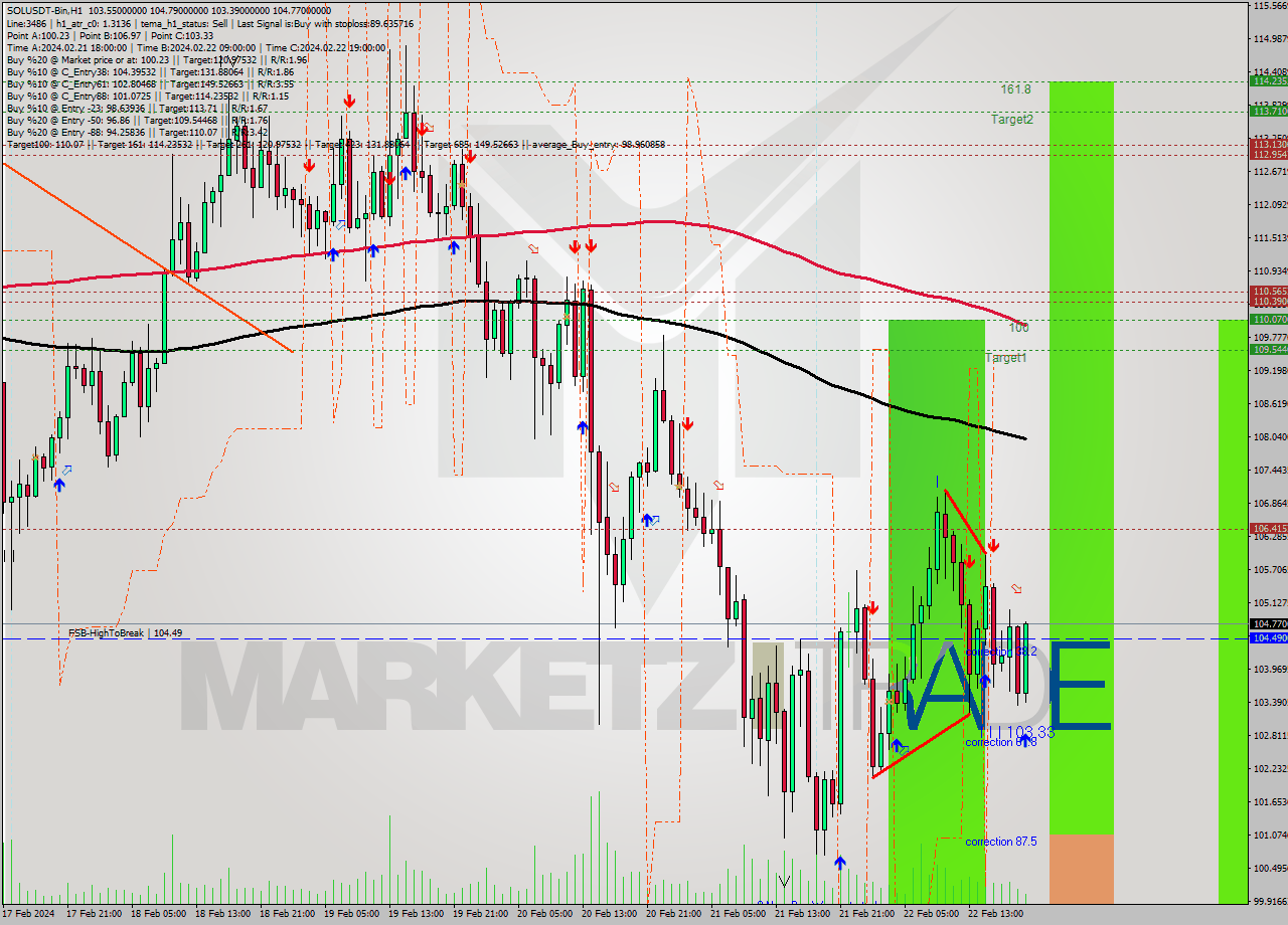 SOLUSDT-Bin MultiTimeframe analysis at date 2024.02.22 22:29