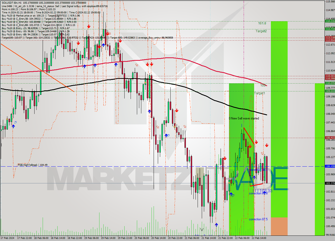 SOLUSDT-Bin MultiTimeframe analysis at date 2024.02.22 23:47