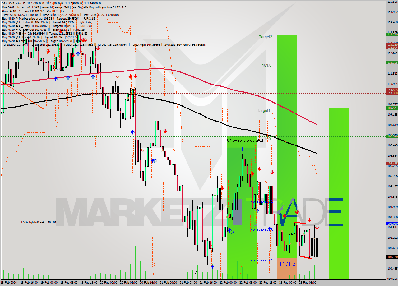 SOLUSDT-Bin MultiTimeframe analysis at date 2024.02.23 17:15