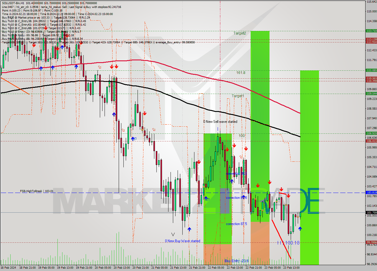 SOLUSDT-Bin MultiTimeframe analysis at date 2024.02.23 22:12