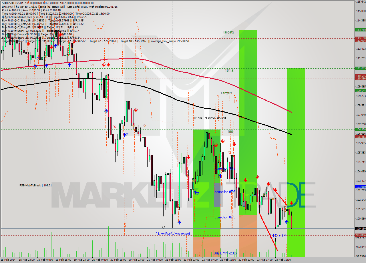SOLUSDT-Bin MultiTimeframe analysis at date 2024.02.24 00:31