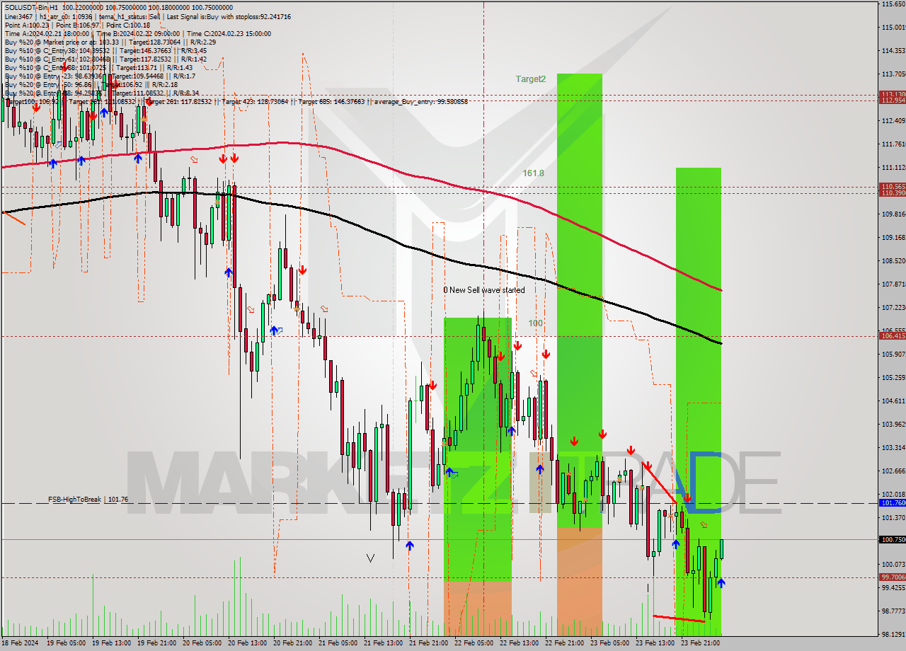 SOLUSDT-Bin MultiTimeframe analysis at date 2024.02.24 06:25