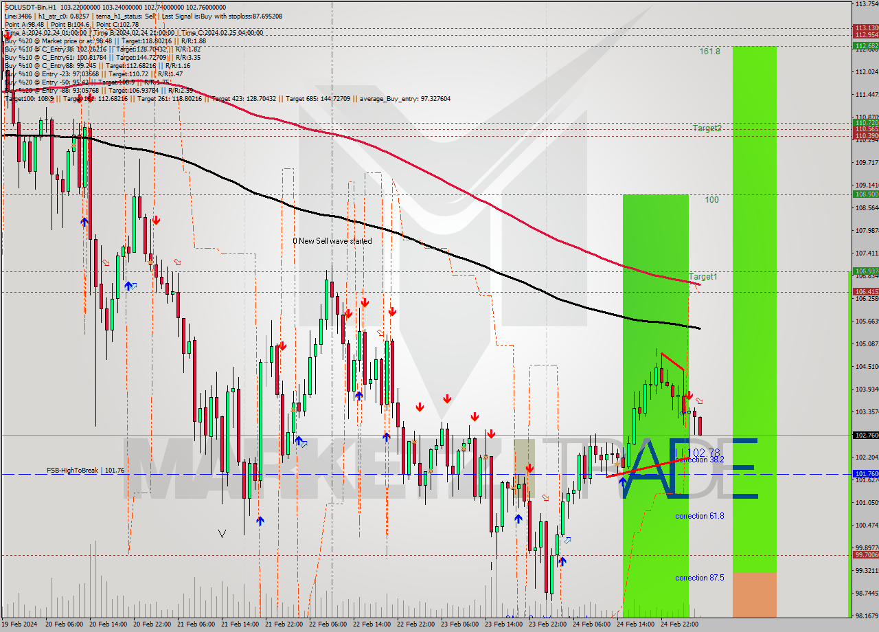 SOLUSDT-Bin MultiTimeframe analysis at date 2024.02.25 03:44