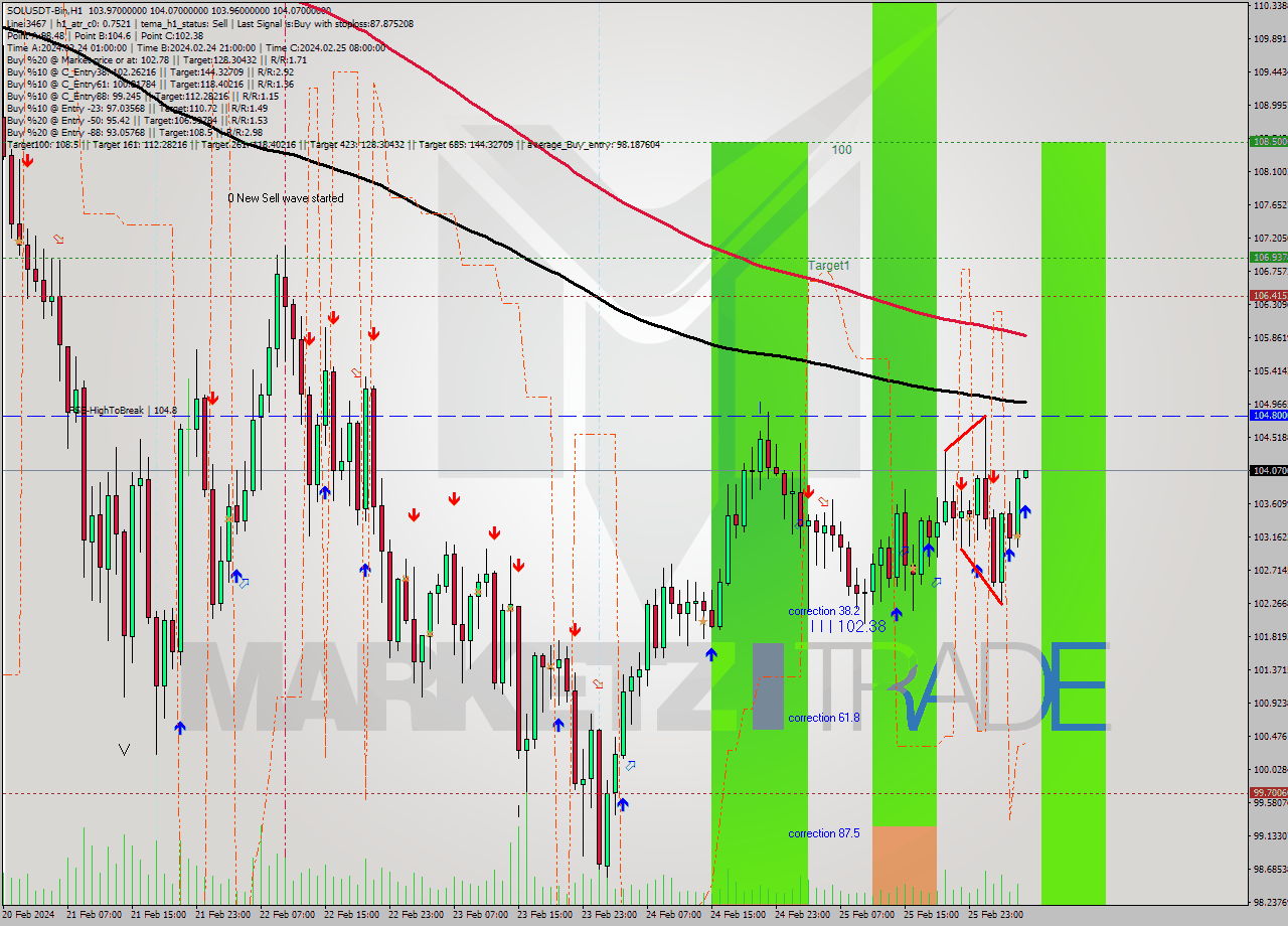 SOLUSDT-Bin MultiTimeframe analysis at date 2024.02.26 08:00