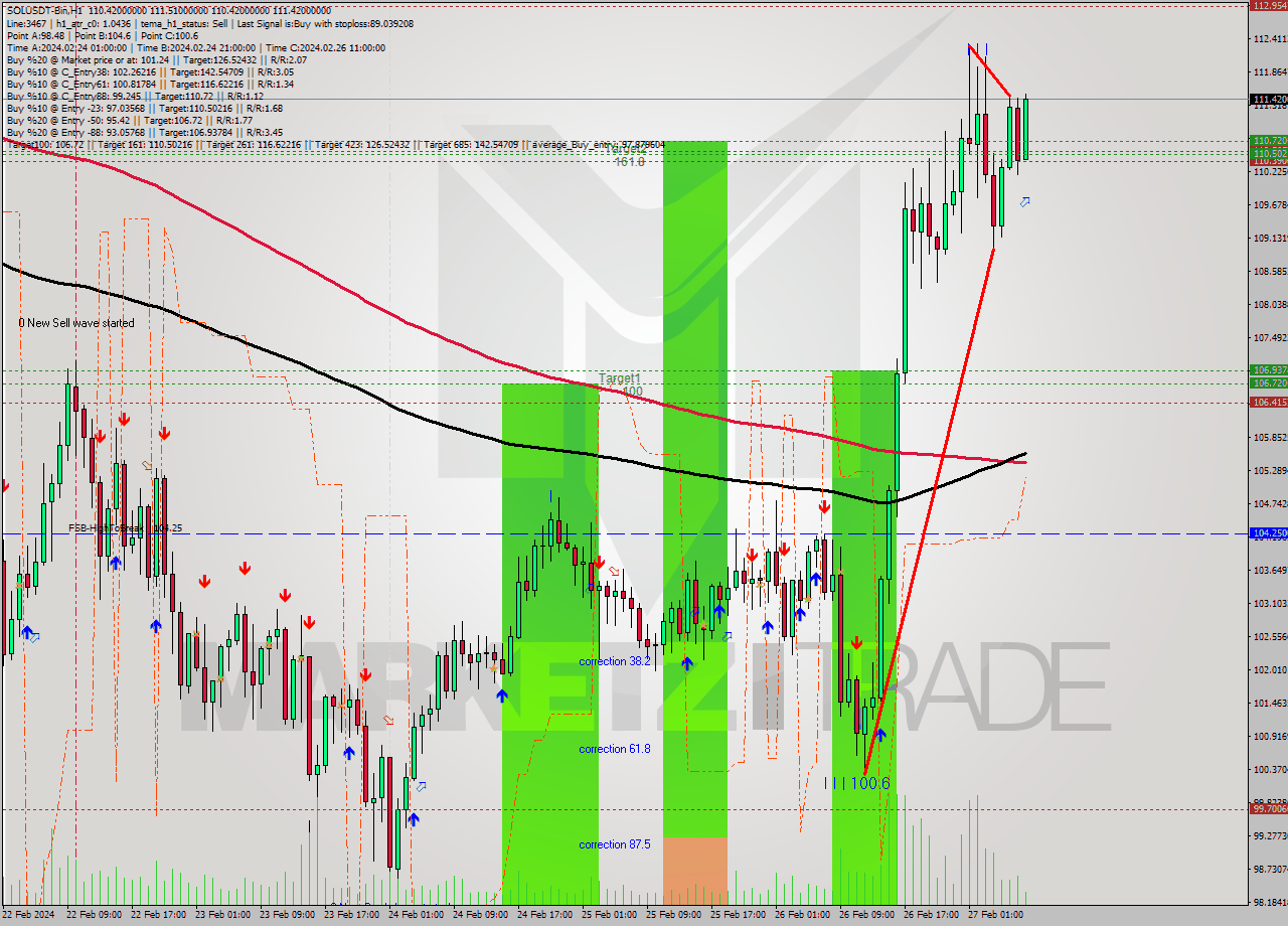 SOLUSDT-Bin MultiTimeframe analysis at date 2024.02.27 10:13