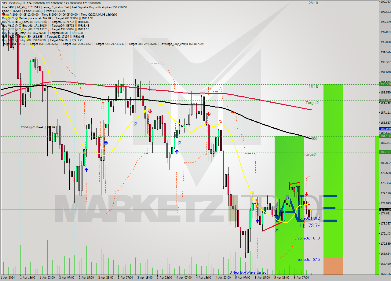 SOLUSDT-Bin MultiTimeframe analysis at date 2024.04.06 17:17