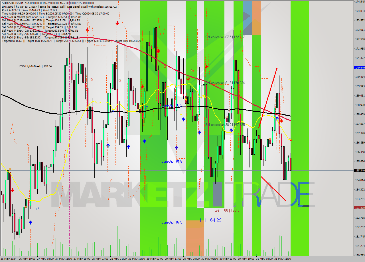 SOLUSDT-Bin MultiTimeframe analysis at date 2024.05.31 21:35