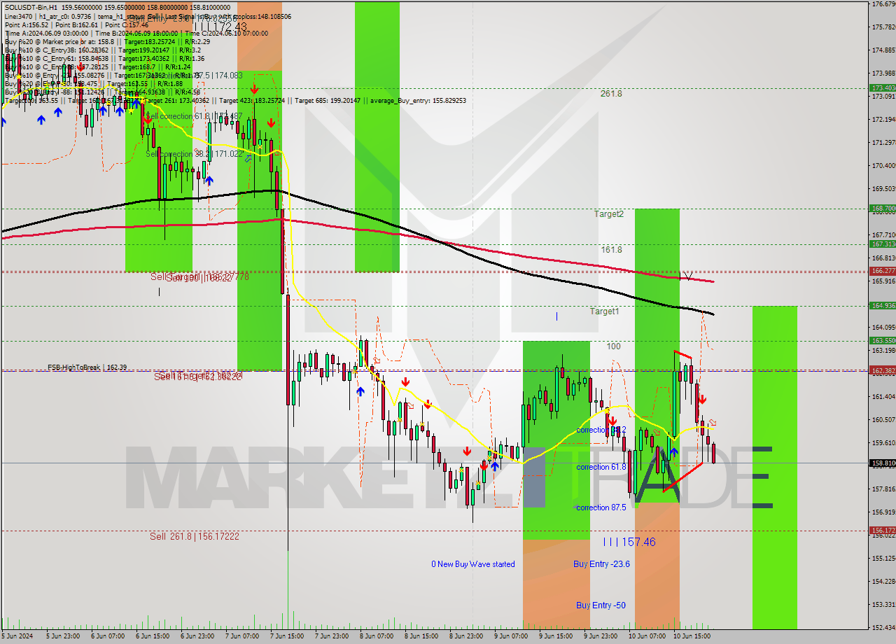 SOLUSDT-Bin MultiTimeframe analysis at date 2024.06.11 01:05