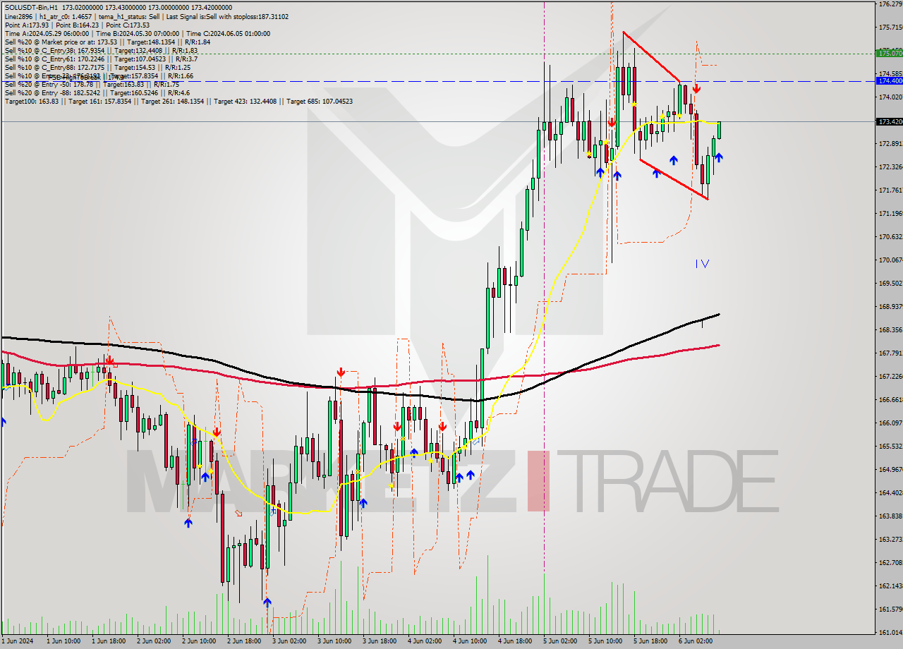 SOLUSDT-Bin MultiTimeframe analysis at date 2024.06.06 12:13