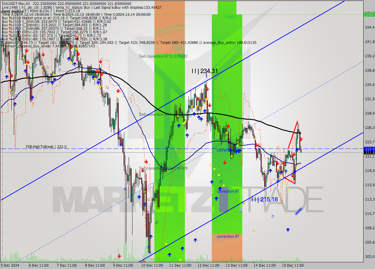 SOLUSDT-Mxc MultiTimeframe analysis at date 2024.12.16 05:20