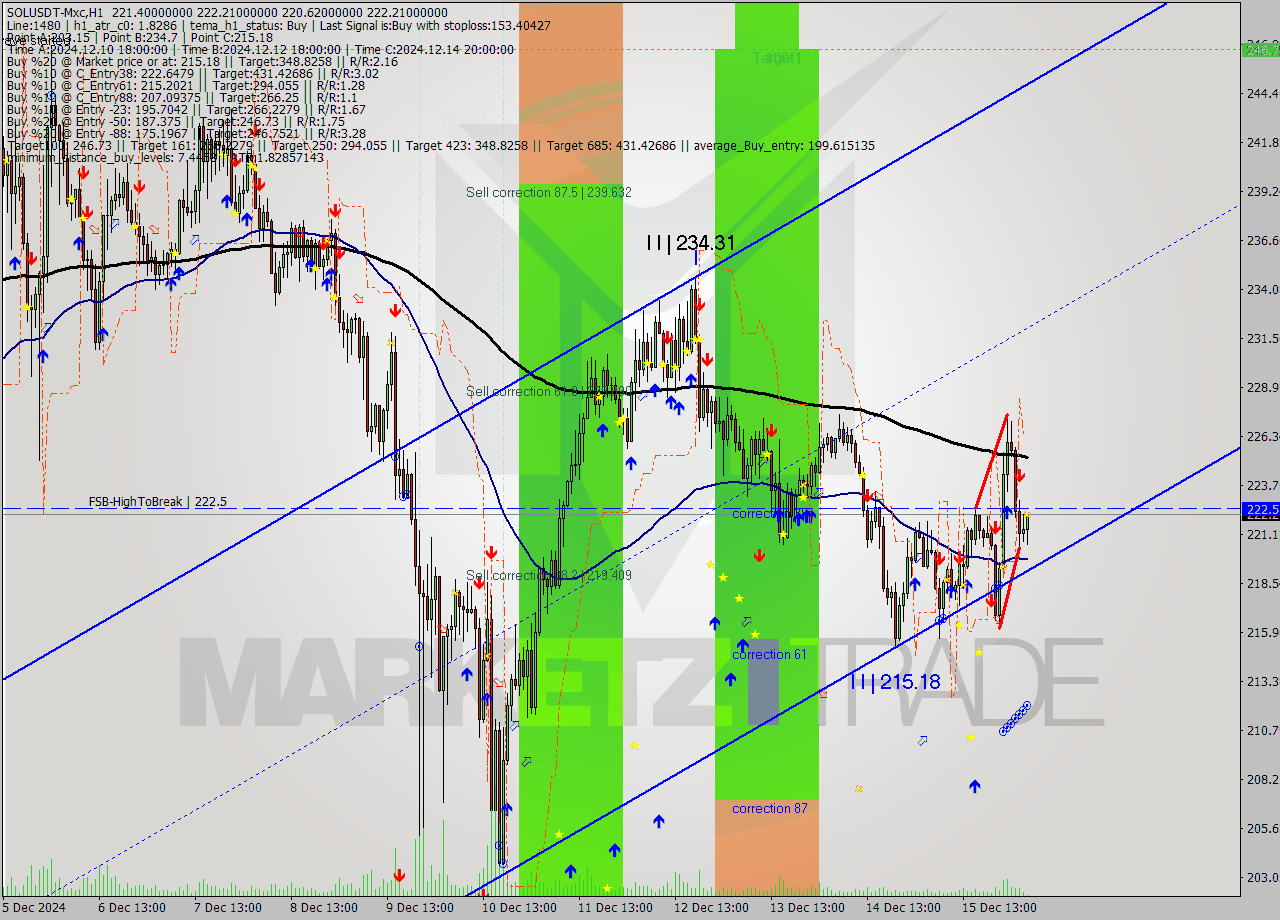 SOLUSDT-Mxc MultiTimeframe analysis at date 2024.12.16 07:20
