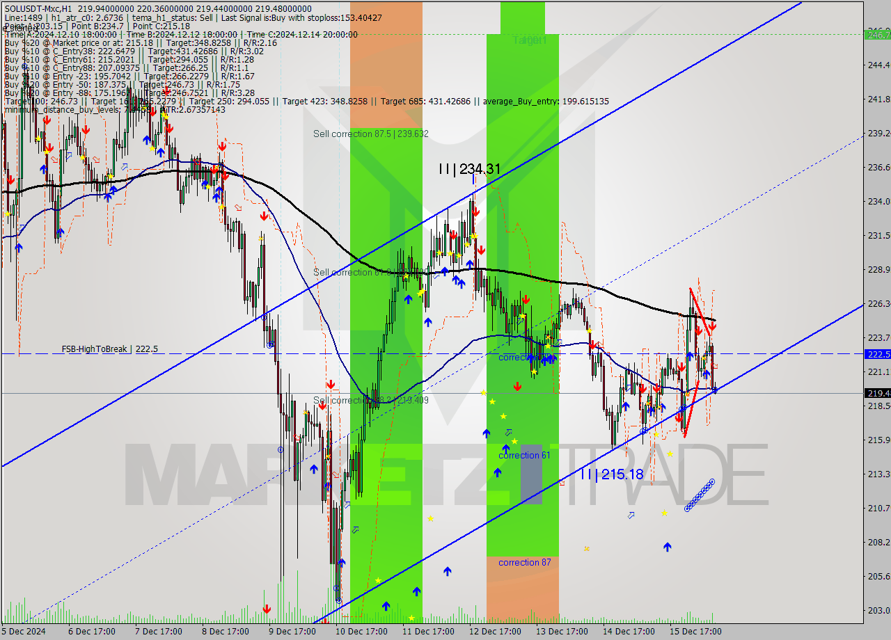 SOLUSDT-Mxc MultiTimeframe analysis at date 2024.12.16 11:05