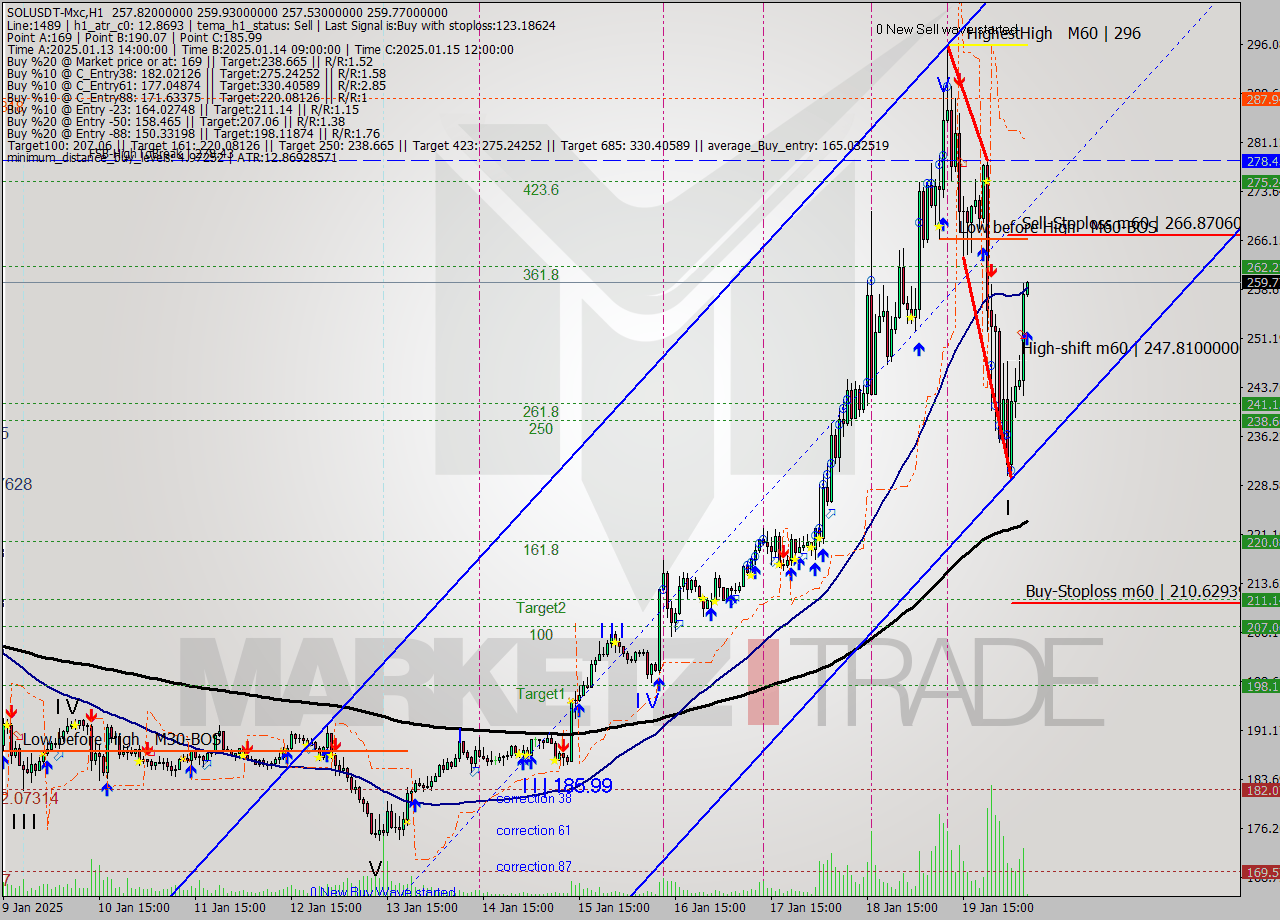 SOLUSDT-Mxc MultiTimeframe analysis at date 2025.01.20 09:01