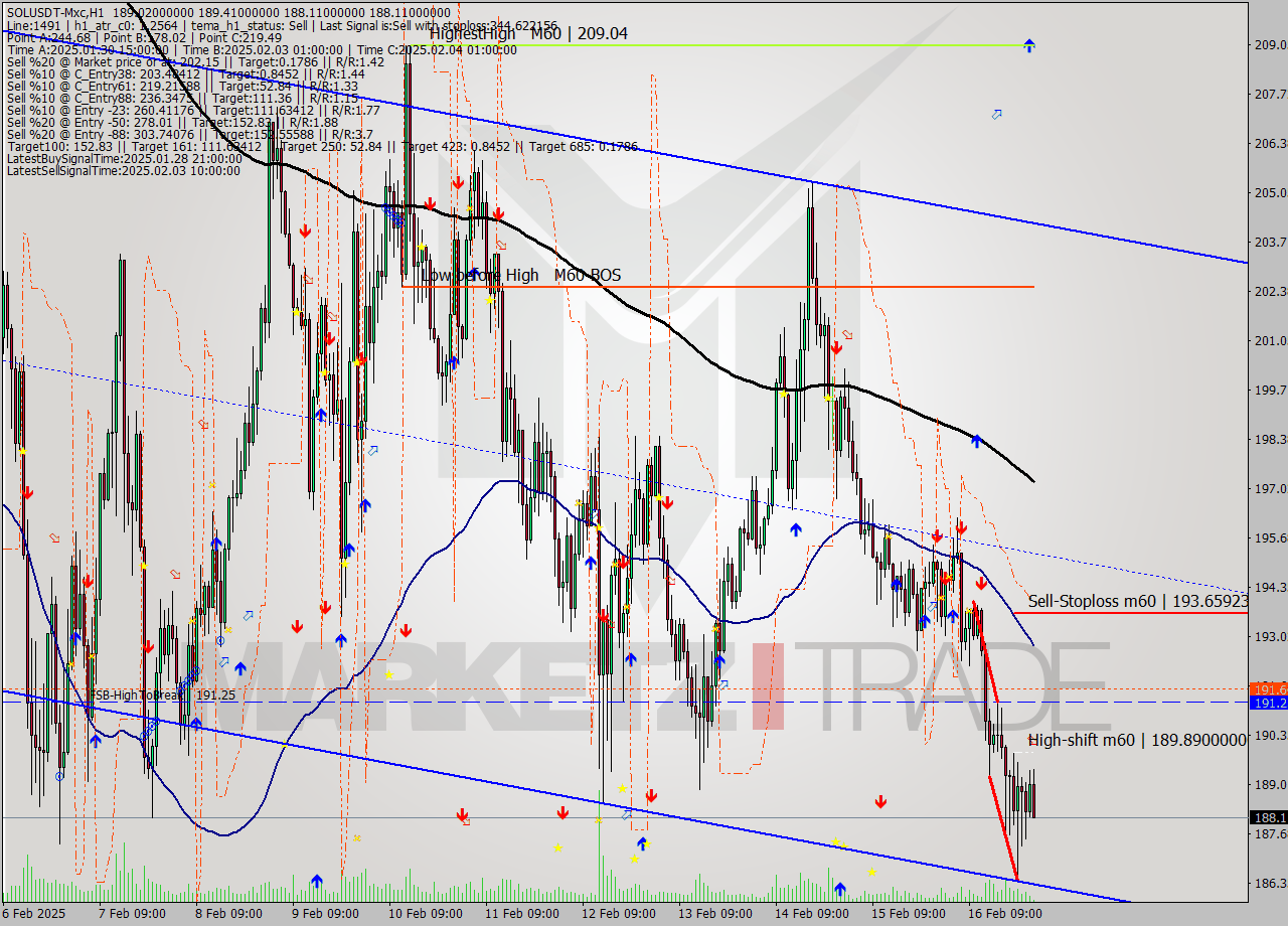 SOLUSDT-Mxc MultiTimeframe analysis at date 2025.02.17 03:25