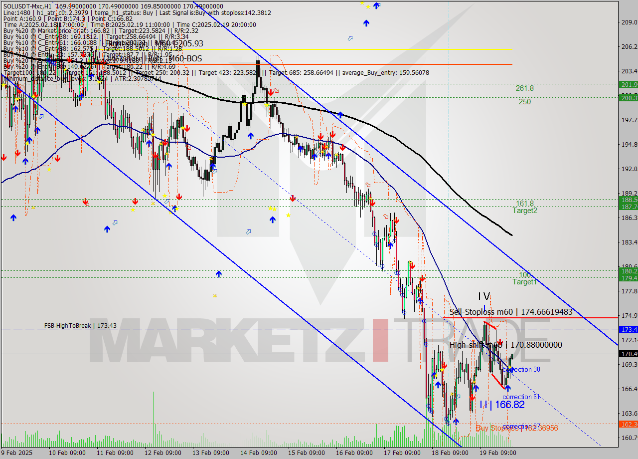 SOLUSDT-Mxc MultiTimeframe analysis at date 2025.02.20 03:02