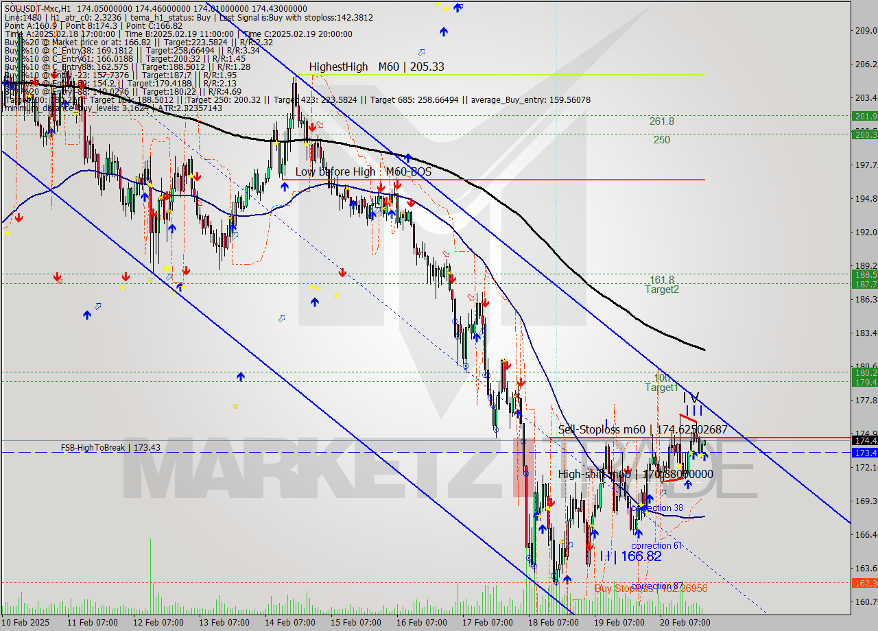 SOLUSDT-Mxc MultiTimeframe analysis at date 2025.02.21 01:04