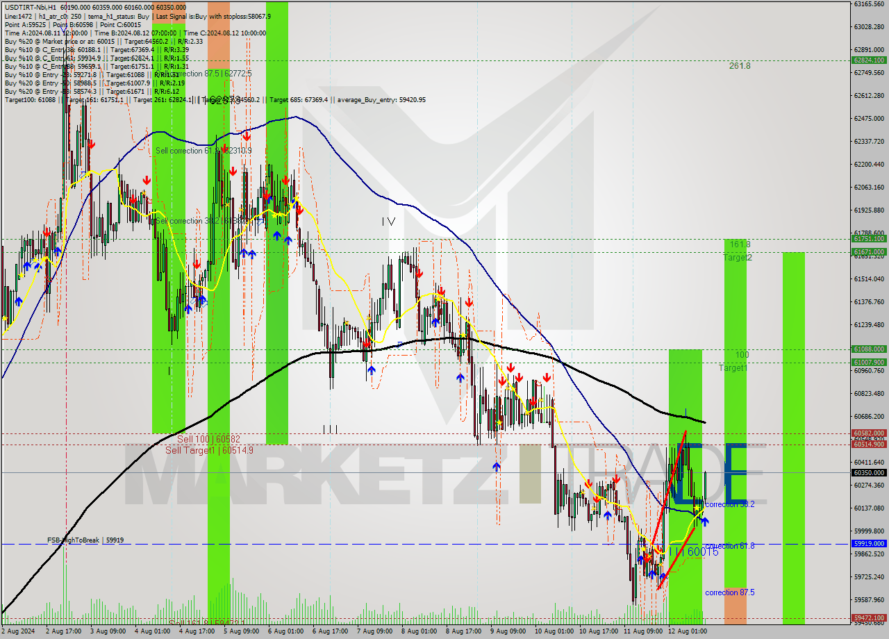 USDTIRT-Nbi MultiTimeframe analysis at date 2024.08.12 13:50