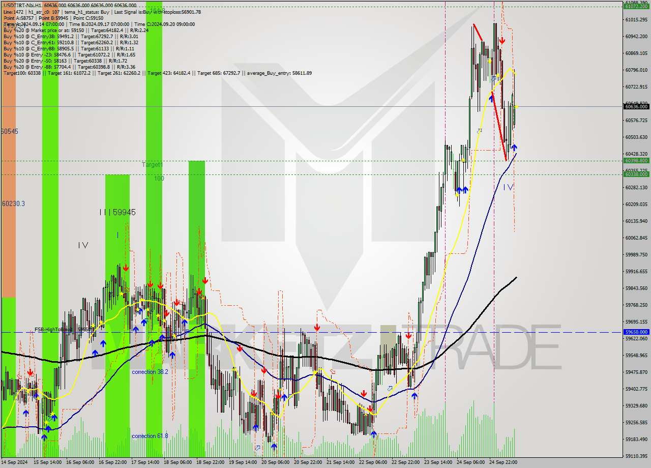 USDTIRT-Nbi MultiTimeframe analysis at date 2024.09.25 10:30