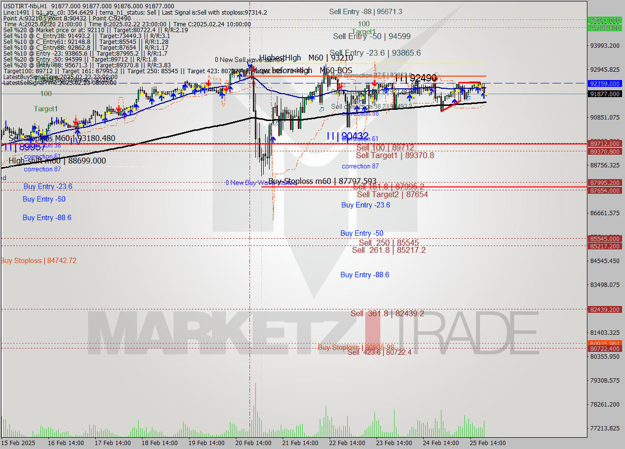 USDTIRT-Nbi MultiTimeframe analysis at date 2025.02.25 20:30