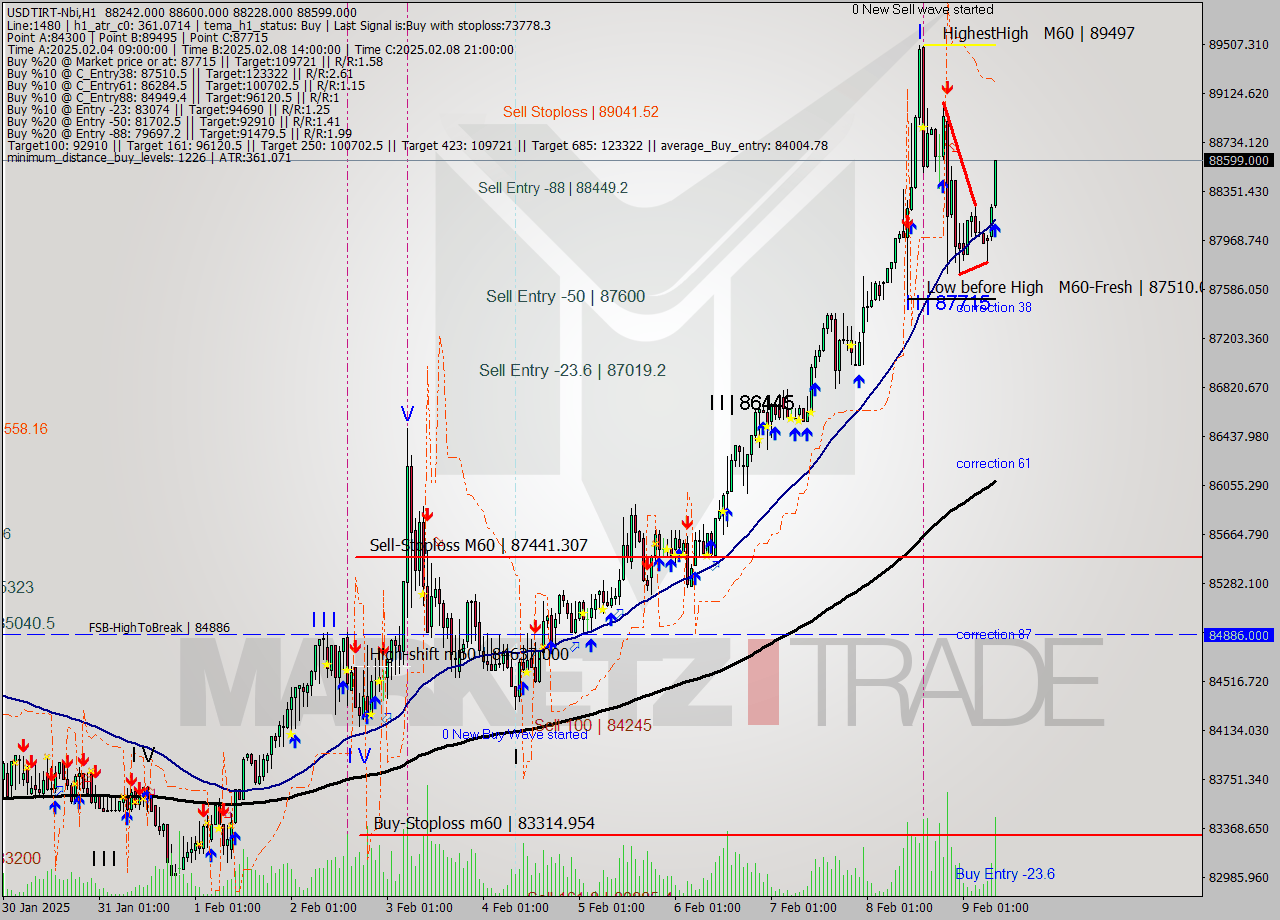 USDTIRT-Nbi MultiTimeframe analysis at date 2025.02.09 08:24