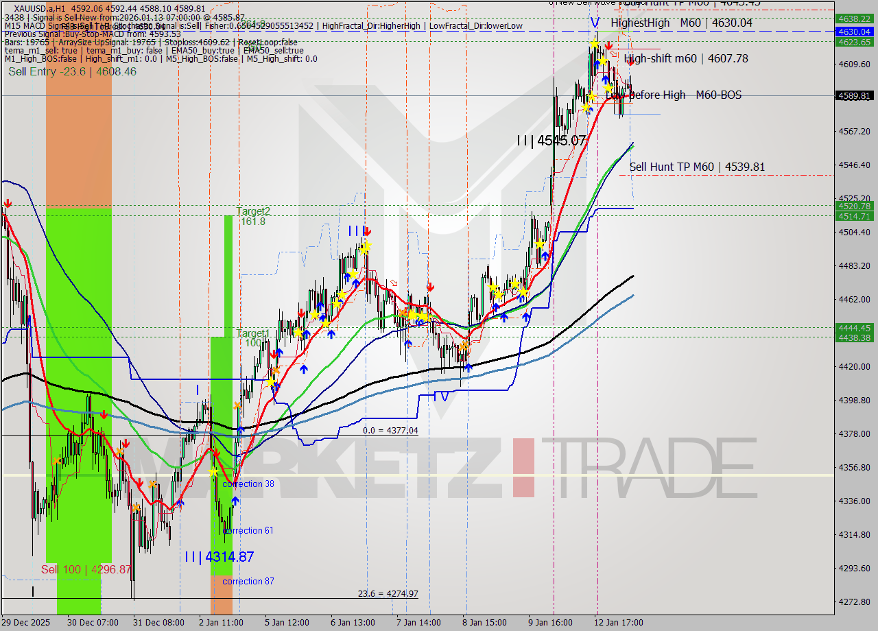 XAUUSD.a MTF analysis at 2026.01.13 08:13