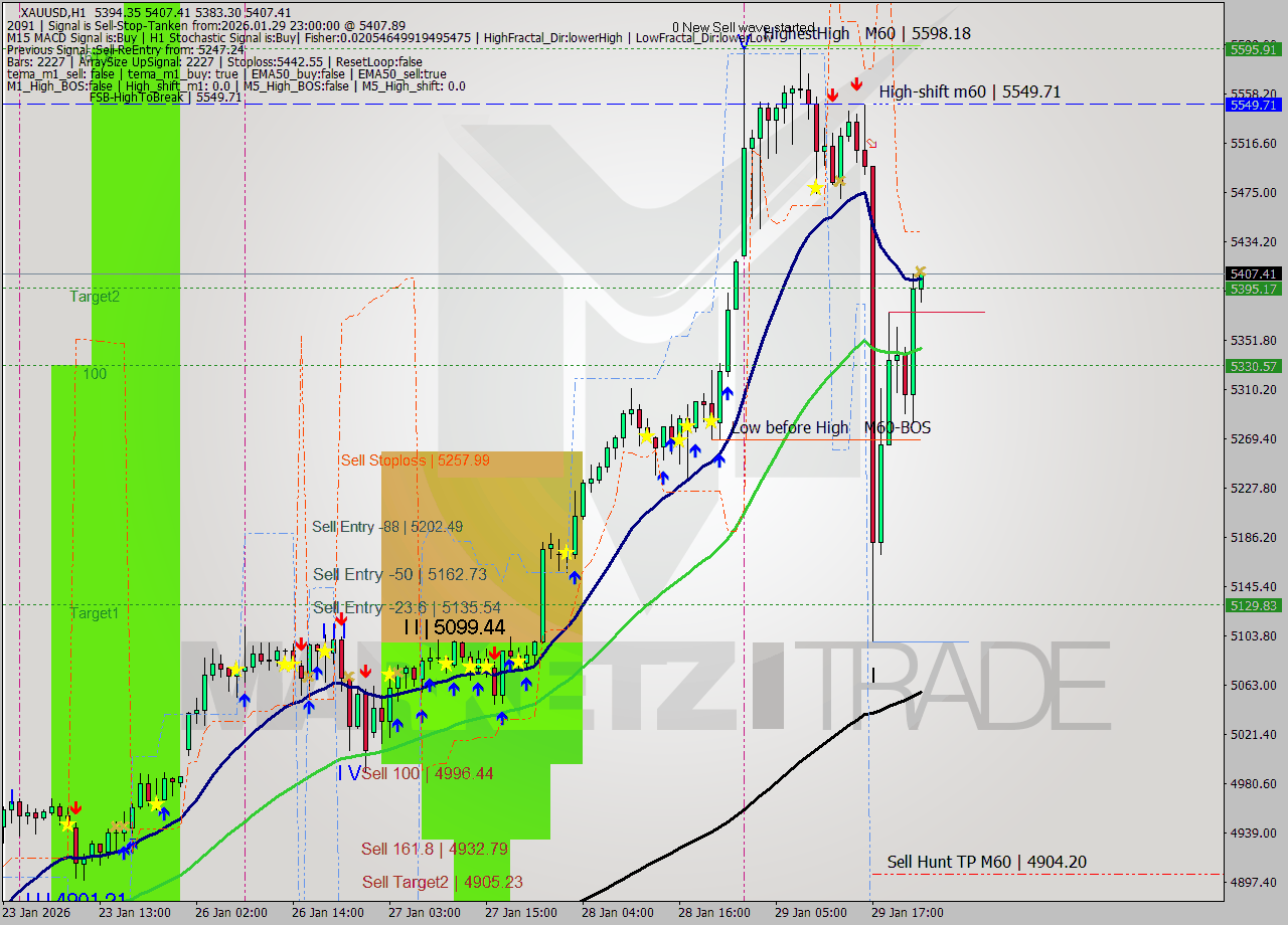 XAUUSD MTF analysis at 2026.01.29 23:25
