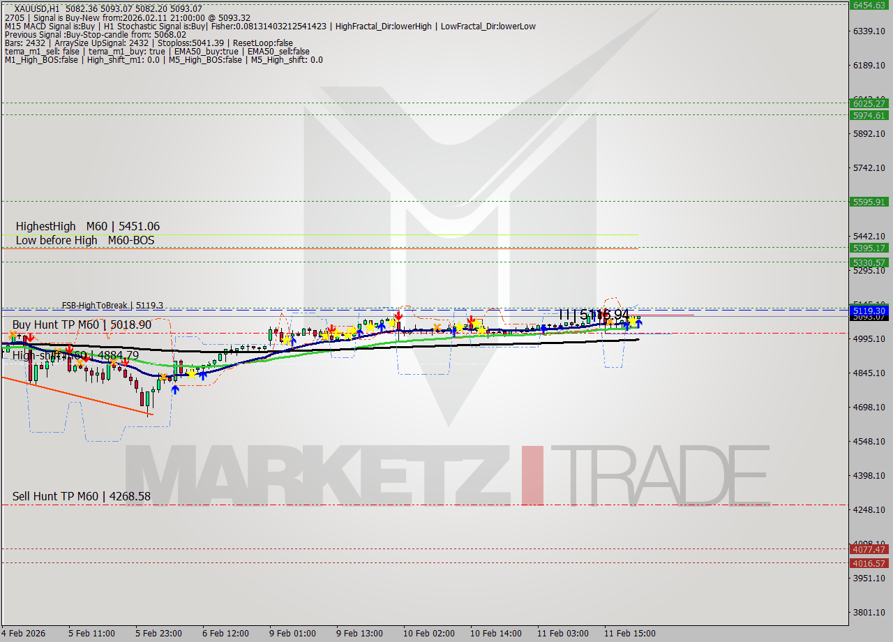 XAUUSD MTF analysis at 2026.02.11 21:21
