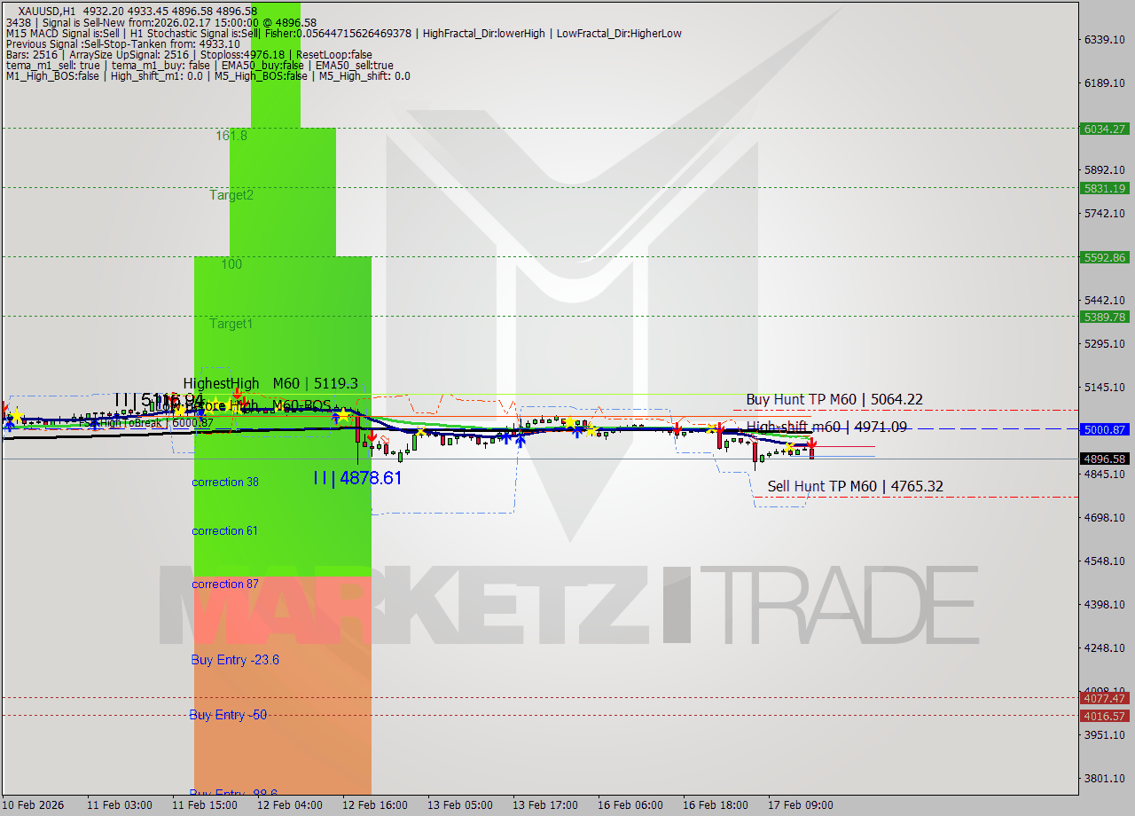 XAUUSD MTF analysis at 2026.02.17 15:56