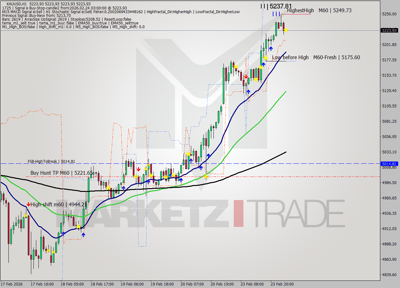 XAUUSD MTF analysis at 2026.02.24 03:00