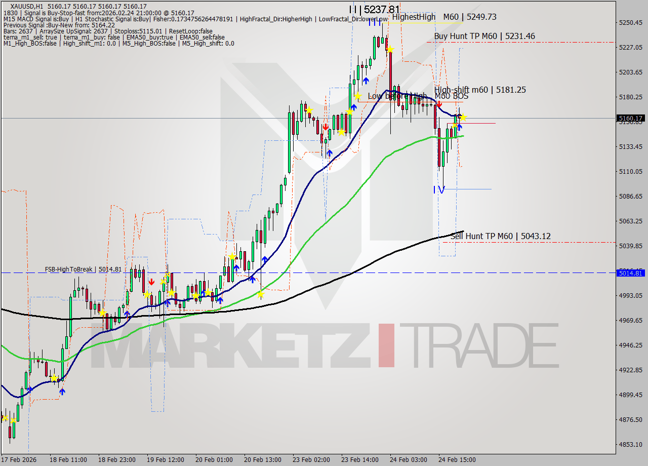 XAUUSD MTF analysis at 2026.02.24 21:00