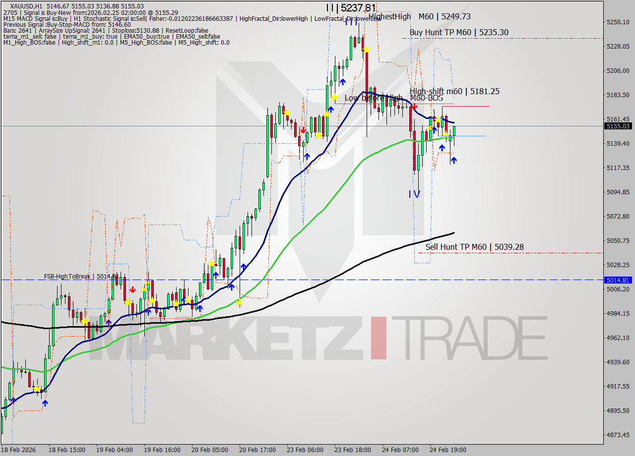 XAUUSD MTF analysis at 2026.02.25 02:40