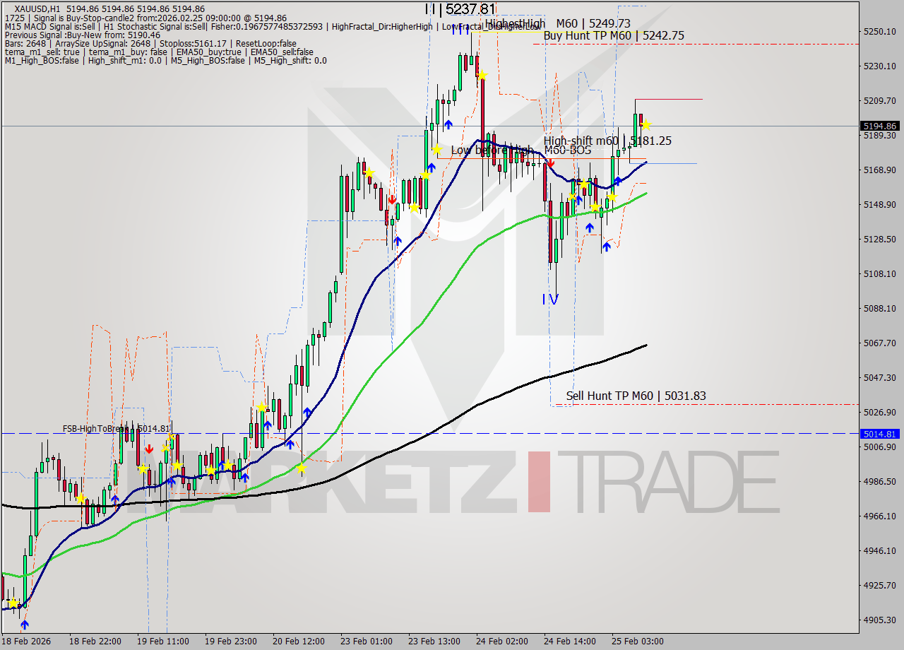 XAUUSD MTF analysis at 2026.02.25 09:00