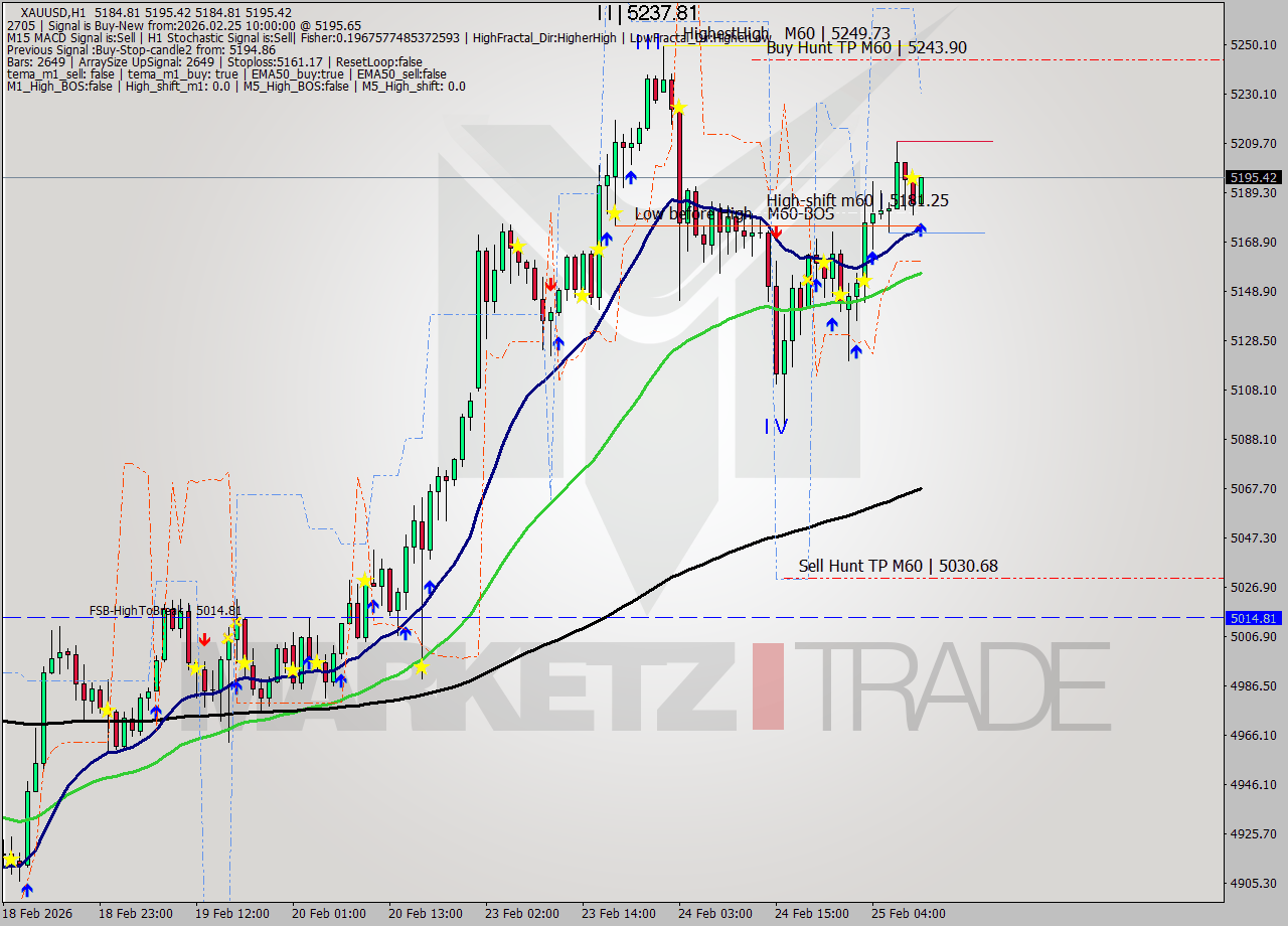XAUUSD MTF analysis at 2026.02.25 10:34